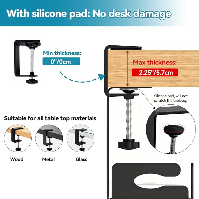 Under Desk Cable Management Tray, Expandable Metal Organizer - Image 5