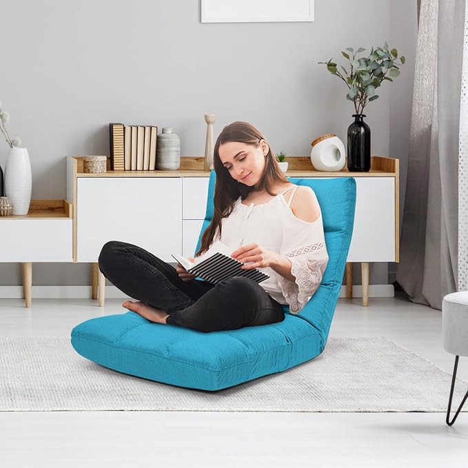 ERGOMASTER Video Gaming Floor Chair with Adjustable 14-Position Memory Foam, Folding Floor Sofa Chair Lounger Folding Sleeper Bed Couch Recliner for Reading Gaming Meditating, Fully Assembled - Image 7