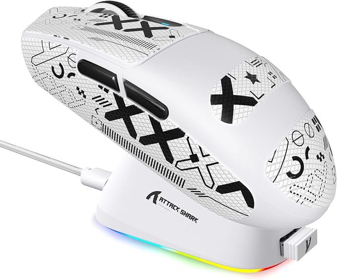 ATTACK SHARK G3 PRO Tri-Mode Wireless Gaming Mouse with RGB Charging Dock by ATTACKSHARK