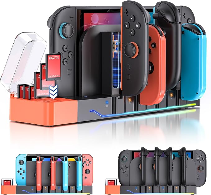 [Switch 2/1 Controller RGB Charger Dock] for Nintendo 2 2025 for Joycons - Image 9