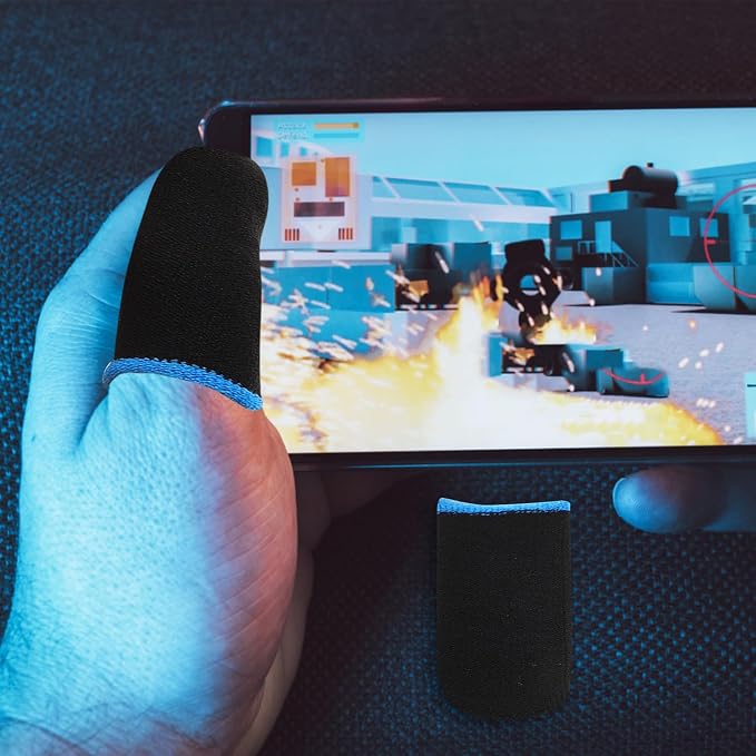 Mikikit Gaming Finger Sleeves Sweat-Proof Breathable Material 80pcs Carbon Fiber and Professional Design Enhance Gaming Experience Resist Slipping for Mobile Phone - Image 7
