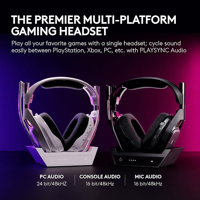 Logitech G Astro A50 Multi-Platform Wireless Gaming Headset - White - Image 2