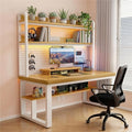 47in Gaming Desk with Pegboard and Hutch Computer Workstation | Optimize Your Space with This Study Table. Features A Steel Frame, Vertical Hutch, and Storage Shelves.(F,100CM/39.3IN) by Unknown