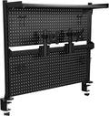 Steel Stand Pegboard with Monitor Stands Computer Accessories Clamp On Desk Organizer Shelf 51 X 34 Inch for Office Gaming Desk Workbench by Unknown