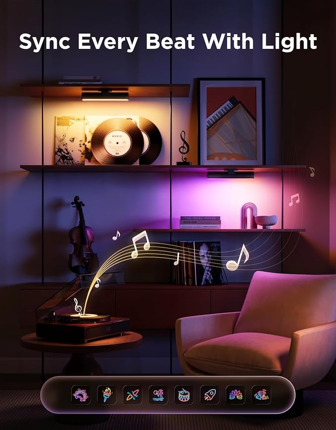 Govee Smart Light Bar, RGBICWW TV Lights for Living Room, Gaming, Black - Image 4