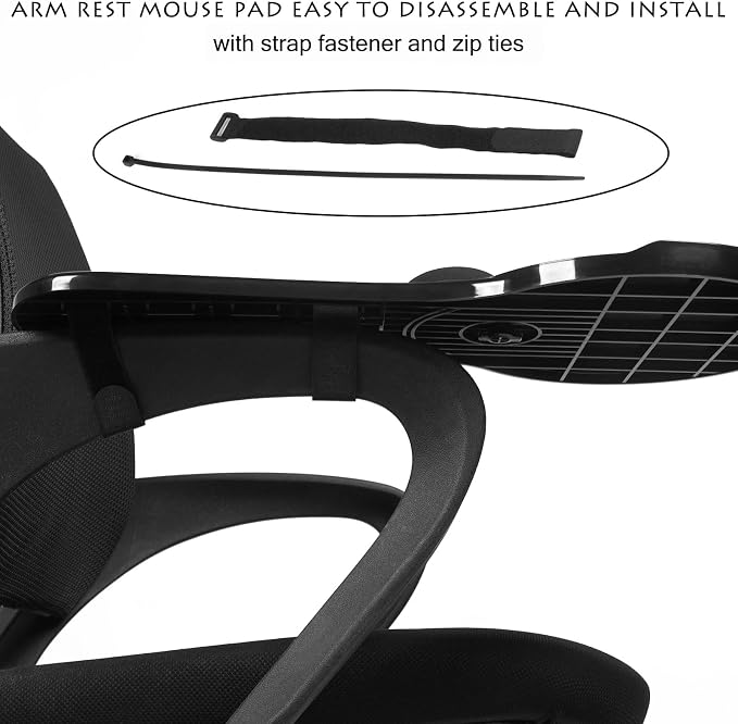 Ergonomic Arm Rest Mouse Pads for Chairs,Mouse pad Chair Attachment | Upgrade Adjustable Chair arm Mouse pad, Gaming Covers for Elbows and Forearms Pressure Relief - Image 6
