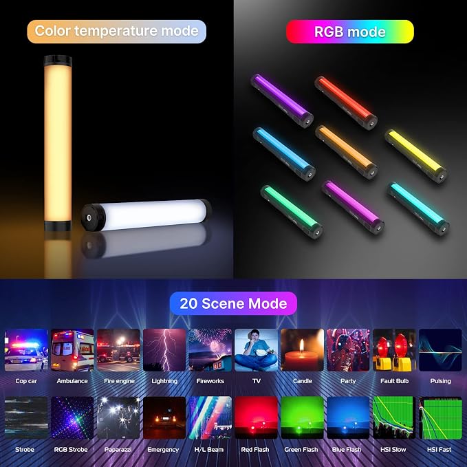 ULANZI VL110 RGB Light Wand, Handheld Light Stick Camera LED Video Tube - Image 5