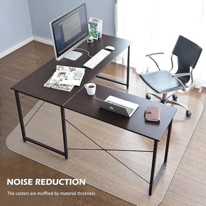 0.08" Thicker Chair Mat for Hard Floors, tixpol 48" x 60" Office Chair Mat for Hardwood Floors, Non-Slip Hard Floor Protector Desk Mat for Home, Vinyl Floor Mat for Kids, Pets - Not for Carpet (Clear) - Image 5