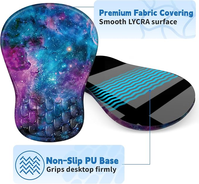 YIWEI Ergonomic Mouse Pad with Wrist Rest for Carpal Tunnel Pain Relief - Image 5