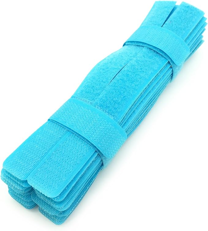 50pcs Cable Ties Reusable Fastening Wire Organizer Cord Rope Holder 7 Inch (Sky Blue) by PASOW