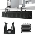 No Drill Under Desk Cable Management Tray - 36" Clamp/Screw Desk Cord Management, Premium Fabric Cable Racyway for Office & Home by PUTILSENMOUNT