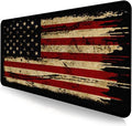 Retro American Flag XL Gaming Mouse Pad with Stitching Edge Laptop Desk Mat | Large Extended Mouse Pad; Full Desk Coverage; Waterproof Coating; Stable Anti-Slide Base For Gaming, Office, Study Daily Use by LQFIWSS