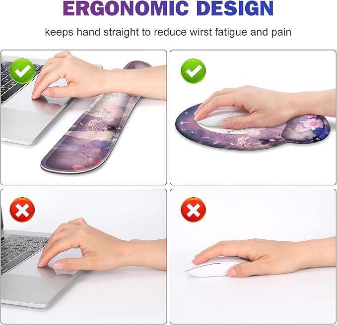 Large Desk Mat, Gaming Mouse Pad Desk Pad, Mousepad + Keyboard Wrist Rest - Image 3