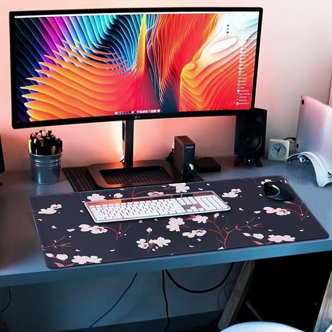 XXL Gaming Mouse Pad 35.4x15.7 Professional Large Mouse Pad & Computer Game Mouse Mat-90x40 Blackhua - Image 6