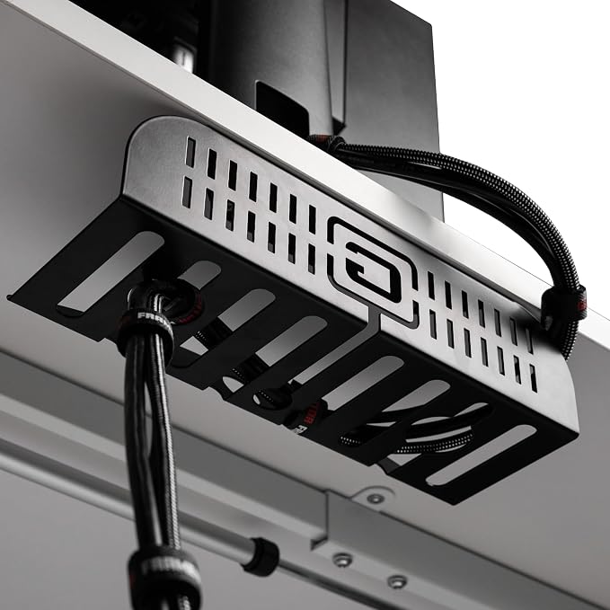 Gator Frameworks Metal Cable Management System - Mounts Under Desk for a Clutter Free Space with 1" Sapced Slots and (6) Cable Ties, (GFW-CBLMGM-MTL) - Image 8
