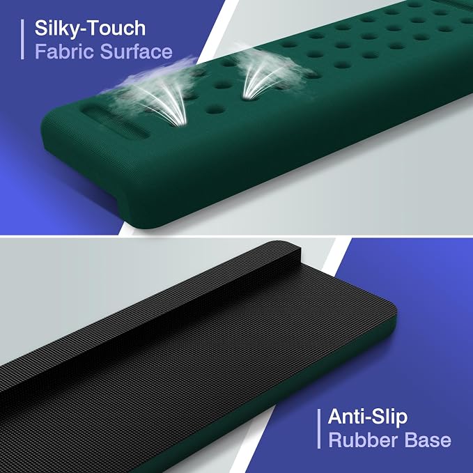 L-Shaped Desk Edge Cushion, 2 PCS Elbow Rest for Desk, Dark Green | Memory Foam, Ergonomic Support, Elbow Pad & Arm Rest for Palm, Wrist & Forearm, Non-Slip & Separate Design, Office & Home - Image 4