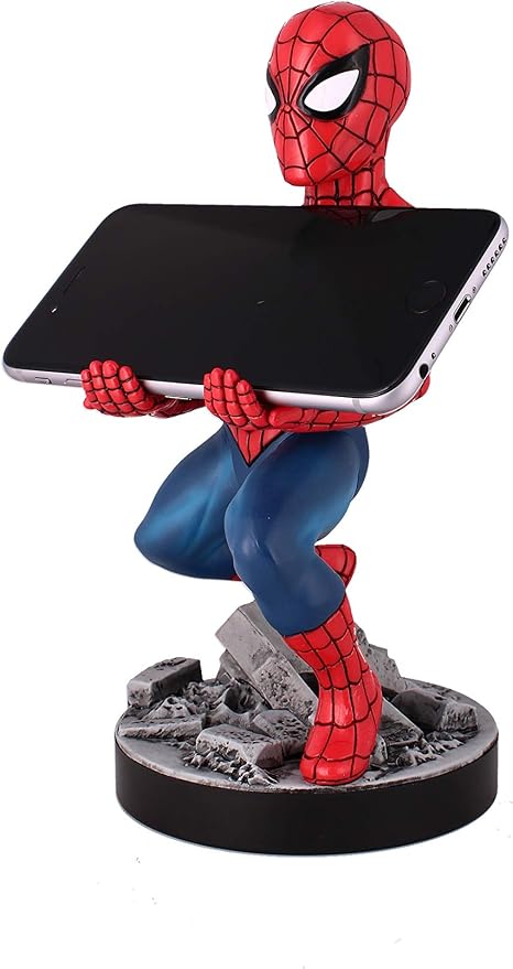 Exquisite Gaming: Marvel: The Amazing Spider-Man - Original Mobile Phone & Gaming Controller Holder, Device Stand, Cable Guys, Licensed Figure 8 Inch - Image 6