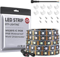 BTF-LIGHTING IP68 Waterproof WS2815 RGB LED Strip DC12V 16.4ft 300Pixel by BTF-LIGHTING