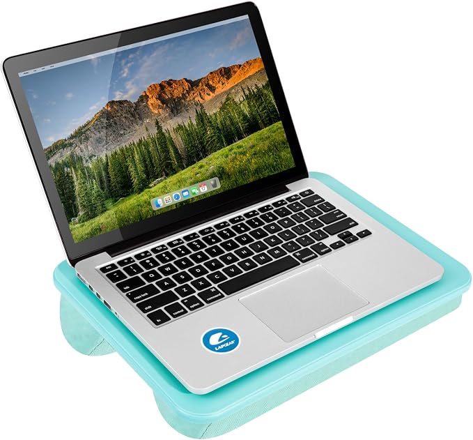 LAPGEAR Compact Lap Desk – Aqua Sky, Fits 14" Laptops - Image 7