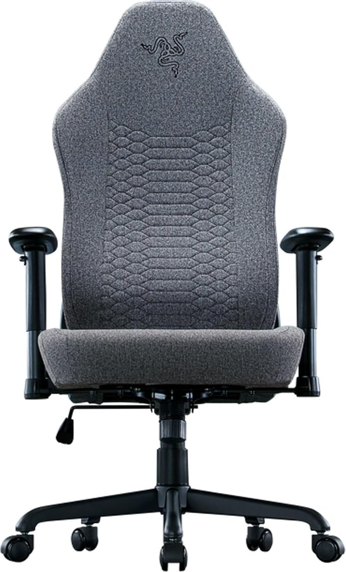 Razer Iskur V2 X Ergonomic Gaming Chair, Light Gray Edition | Built-In Lumbar Support, Wide Seat, High Density Foam Cushions, Adjustable 152 Degree Recline, 2D Armrests, Plush Fabric - Image 10
