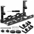 17'' Super Sturdy Cable Tray Under Desk Cord Organizer Standing Desk Cable Management System Large Power Strip Holder Cord Basket With Clamp for Wire Management Rack Office, Home, No Drill & Damage by EAZYWORK