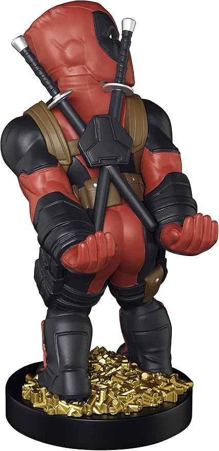 Exquisite Gaming: Marvel: Deadpool Rear View - Original Mobile Phone & Gaming Controller Holder, Device Stand, Cable Guys, Licensed Figure Red - Image 3