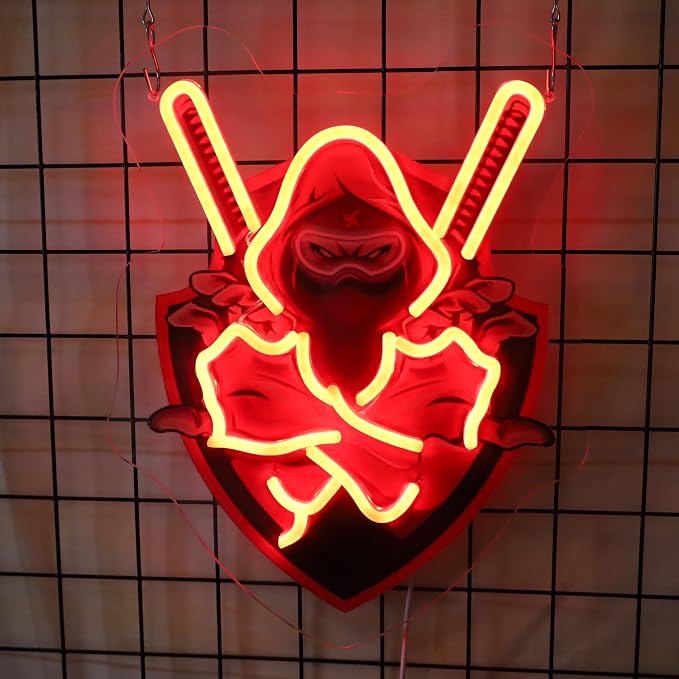 Red Ninja Led Neon Sign Light Pop art Neon Sign Led Light Up Sign Room Wall Decor Man Gaming Room, Kids Room, Bar Decoration, Birthday Party Gifts - Image 2