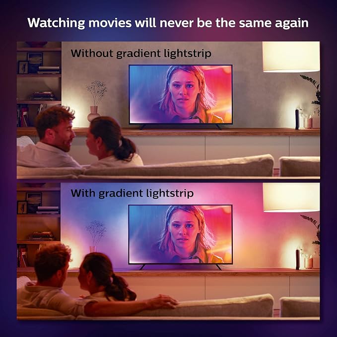 Philips Hue Play Gradient 55" Smart TV Light Strip-Flowing Multicolor LED Color-Changing TV Backlight-Sync with_TV,Music,and Gaming-Requires Bridge and Sync Box-Control with App or Voice (Pack of 2) - Image 6