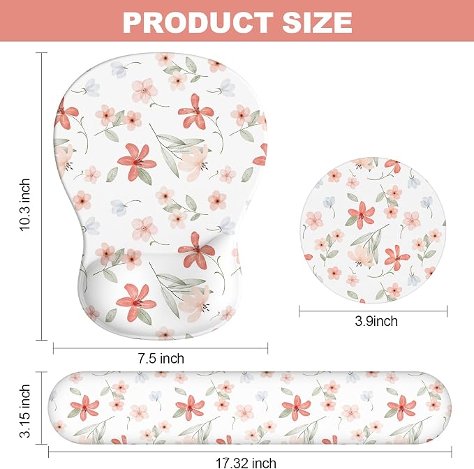 Ergonomic Mouse Pad with Wrist Rest and Keyboard Wrist Rest, Gel Mousepad - Image 7