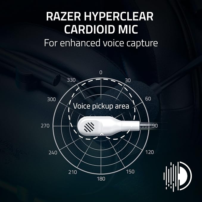 Razer BlackShark V2 X Wired PlayStation Gaming Headset, White - Image 3