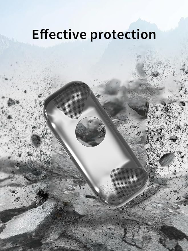 Case for MANGMI AIR X Retro Gaming Console,BOVUGAC Fully Wrap TPU Soft Protective Shockproof Cover for MANGMI AIR X Handheld Game Consoles-Clear Black - Image 4