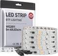 BTF-LIGHTING WS2811 Addressable RGB LED Strip 16.4FT 300LED DC12V IP67 by BTF-LIGHTING