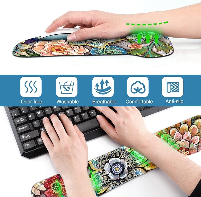 ToLuLu Keyboard Wrist Rest Mouse Pad Support, Ergonomic Mousepad fr Laptop - Image 4