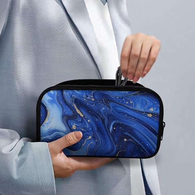 Marble Electronics Case Portable Electronic Accessories Carry Case Tech Pouch for Cable Cord Charger Phone Earphone Power Bank SD Card Travel Use - Image 4