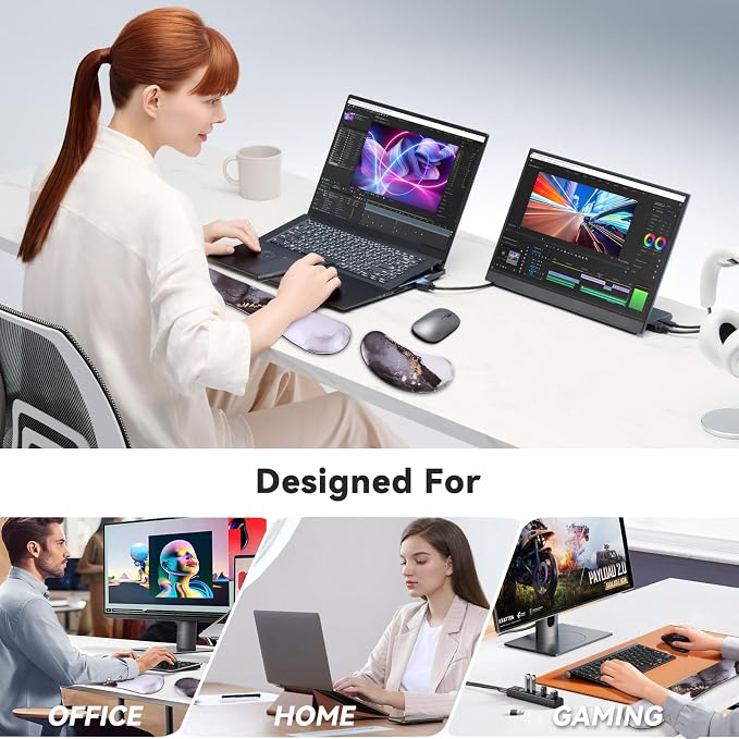 ZIBLY Wrist Rest Keyboard and Mouse Set - Non-Slip Ergonomic Wrist Cushion Support Pad - Easy Typing, Pain Relief – Premium Silky Gel Memory Foam for Work from Home Gaming Computer Laptop - Image 7