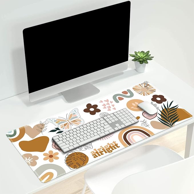 iCasso Desk Mat,Large Gaming Mouse Pad,XXL Desk Pad,Sticker | Stable Rubber Base Mousepad with Stitched Edges,Computer Keyboard Mat for Work Office Home - Image 6