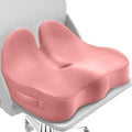 CushZone Extra Large Seat Cushion, Sciatica Support for Office Chair, Pink | Ergonomic Office Chair Cushion for Hip & Tailbone Pain Relief, Memory Foam Cushion for Car, Long Trip, Desk Chair, Lab by CushZone