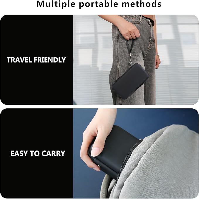 Supmay Carrying Case Compatible with CCTU / TEBIYOU Kids Handheld Games Preloaded 218 Retro Video Games, Portable Gaming Electronic Toys Storage Holder Travel Bag with Mesh Pocket for USB Cable, Black - Image 6