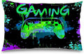 Gaming Pillow case,Gamer Pillow Cover 12x20,Game Room Decor,Gaming Room Decor,Gaming Pillow Cover,Teen boy Room Decor Game Room Couch,Son boy Room Decorations for Bedroom (Green) by Likjadjustfollowme