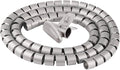 Cable Organizer Coiled Tube Sleeve Cable Cable Management Sleeve (Silver Length59inches Diameter1.1inches) by chengsi