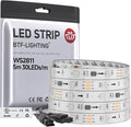 BTF-LIGHTING WS2811 Addressable RGB LED Strip 16.4FT 150LED DC12V IP67 by BTF-LIGHTING