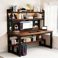 Gaming Desk with LED Lighting and Charging Station | 47 Inch Computer Desk With Hutch & Pegboard Organizer, USB-C Ports & Power Strip, Modern Workstation For Gamer Home Office by OVZXSD