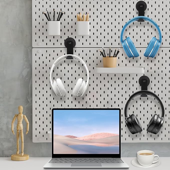 Magnetic Headphone Holder, Aluminum Headset Hook for Desk & Table | Headphone Hanger, Headphone Mount Stand with Rubber Pad, Compatible with All Computer/Gaming Headsets (Black) - Image 6