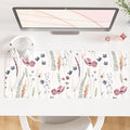 QiyI PU Leather Large Mouse Pad, Office Decor, 31.5" x 11.8", Wildflowers | Desk Décor Accessories, Extended Size, Waterproof & Easy to Clean, Smooth Surface, Non Slip Desk Organization by QIYI