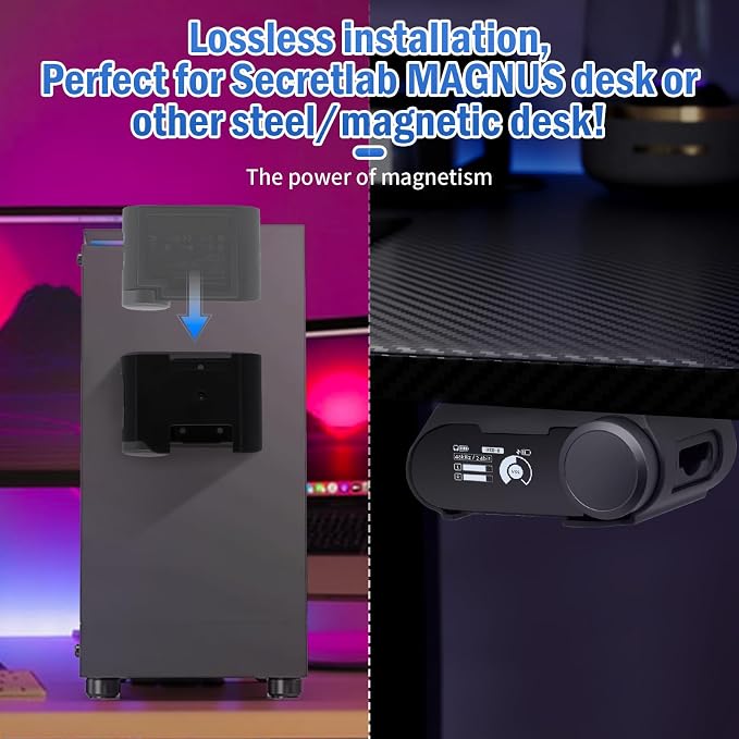 Under Desk Mount for SteelSeries Arctis Nova Pro, Elite and Omni Wireless Gaming Headset, Magnetic Holder for Arctis Nova Pro Wireless Base Station - Image 5