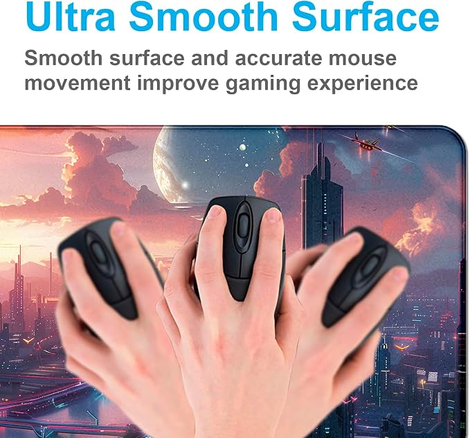 Digital Night Scene Office Art Desk Mat, Female Learning Computer Mouse Mat | Large Extended Mouse Pad; Full Desk Coverage; Waterproof Coating; Stable Anti-Slide Base For Gaming, Office, Study Daily Use - Image 5