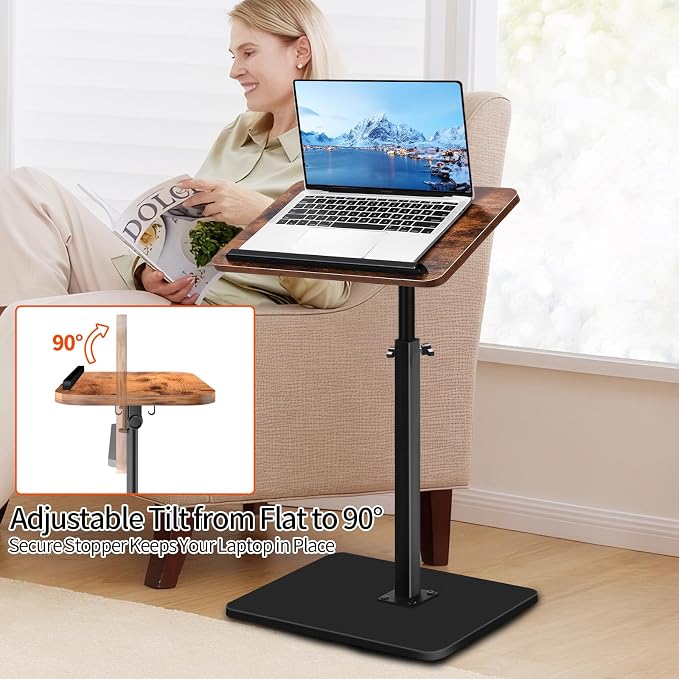 Small End Table Adjustable Height Side Table for Small Spaces - Image 4