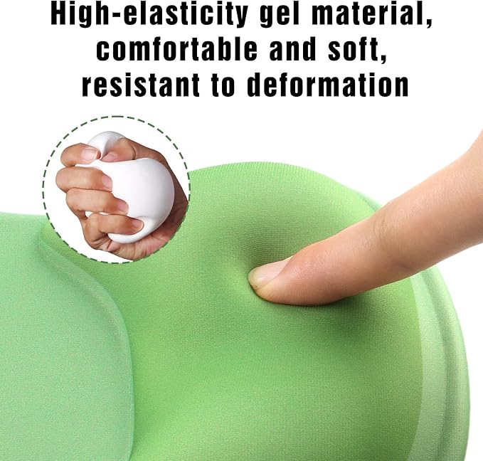 Ergonomic Mouse Pad with Wrist Rest - Gel Wrist Support Mousepad with Non-Slip PU Base for Computer, Laptop, Office & Home - Image 4