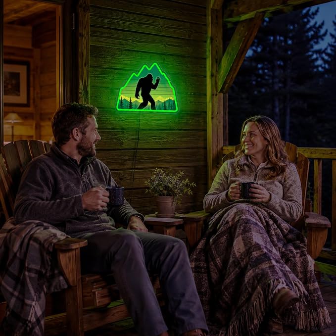 Bigfoot Neon Sign Green LED Sasquatch Neon Sign Forest Nature Room Decor - Image 5