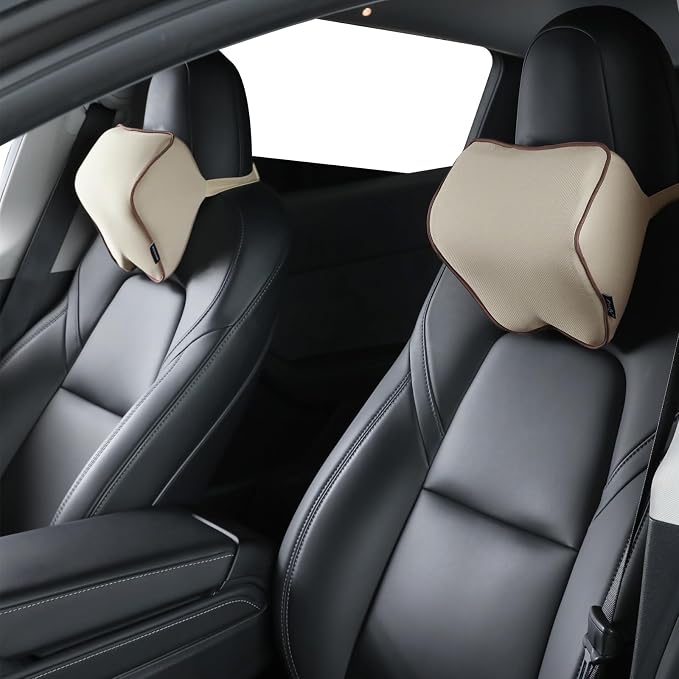 Crofy 2-Pack Car Neck Pillow, Headrest Pillow with Adjustable Strap, Gray | Soft Memory Foam; Ergonomic Design Fits Most Car & Office Chairs; Breathable Removable Pillow Cover Is Machine Washable - Image 7